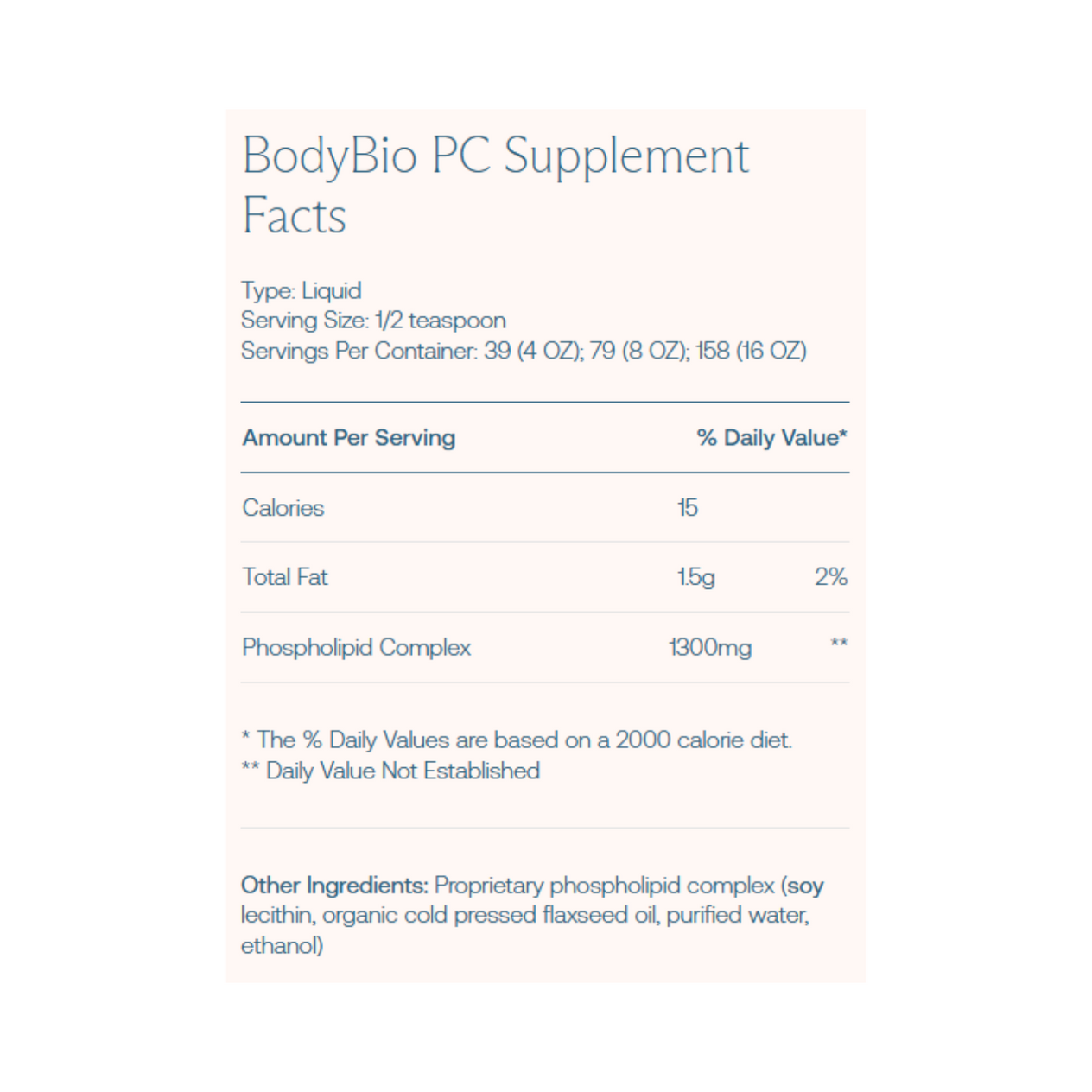 BodyBio PC (Phospholipid Complex) 8oz