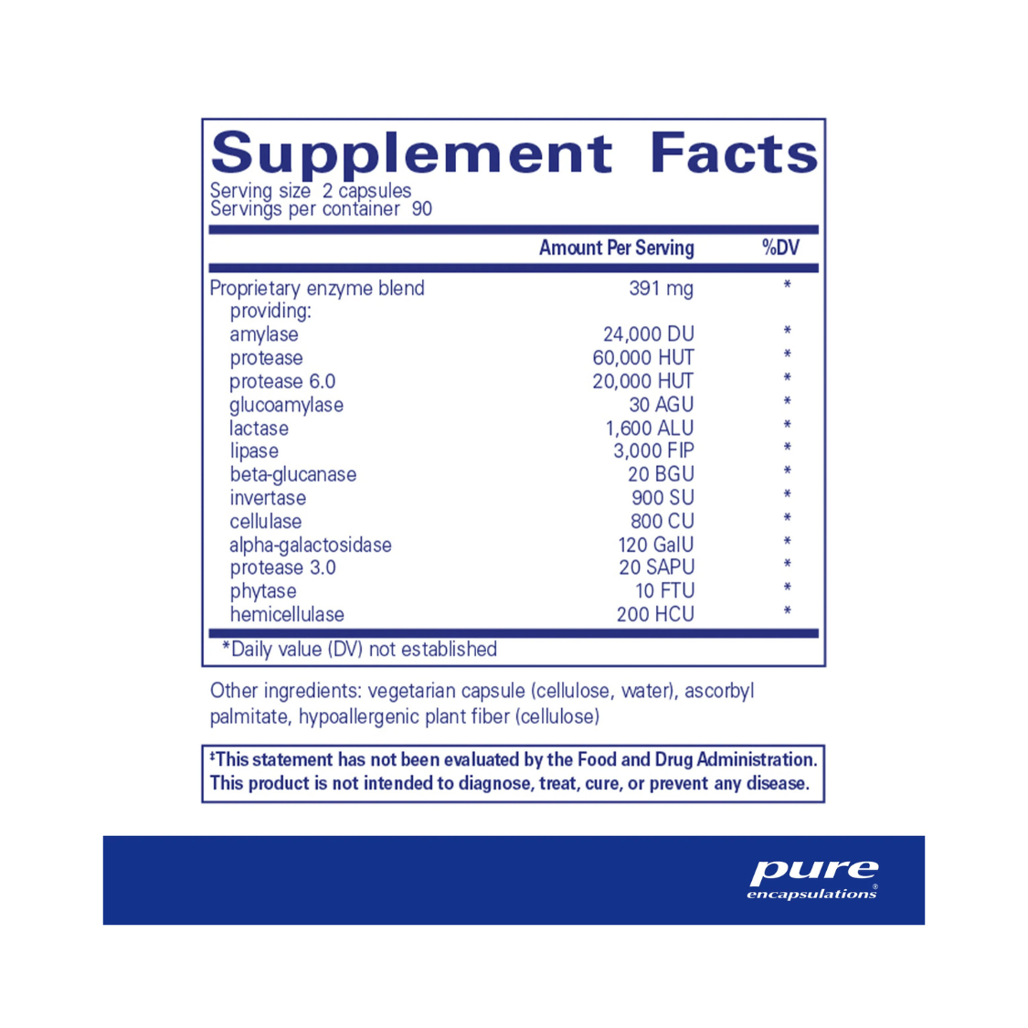 Pure Encapsulations Digestive Enzymes Ultra