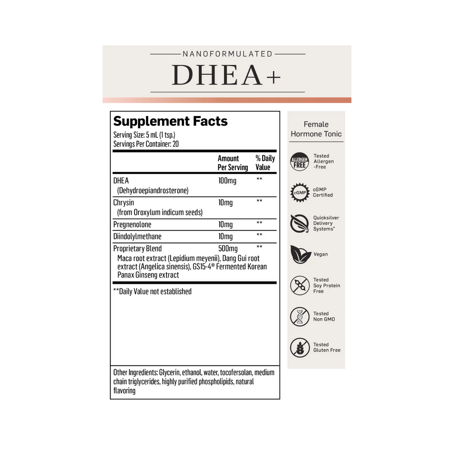 Quicksilver Scientific DHEA+ Female Hormone Tonic
