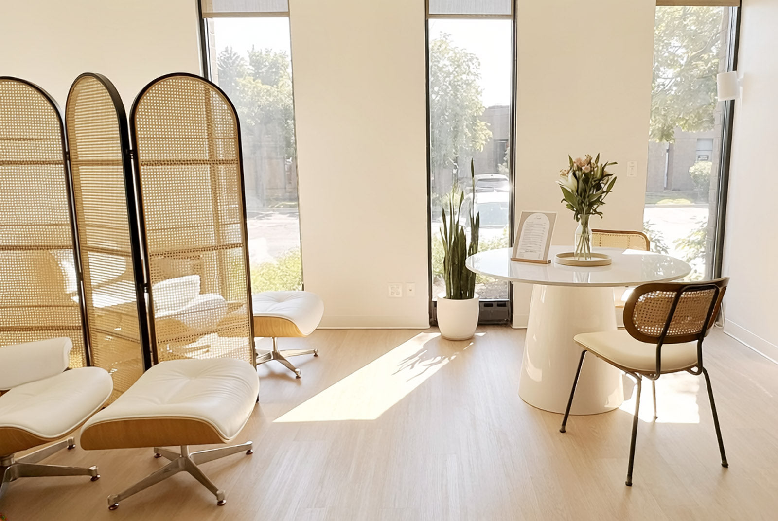 A patient relaxing in the Shine Functional Health IV therapy lounge during a nutrient infusion